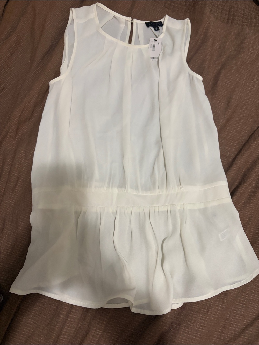 The Limited White Sleeveless blouse